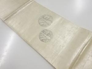 アンティーク　家紋模様刺繍袋帯（材料）